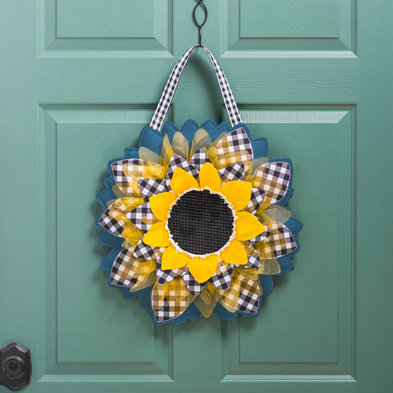 Sunflower with Checks Door Décor,2dhb2290