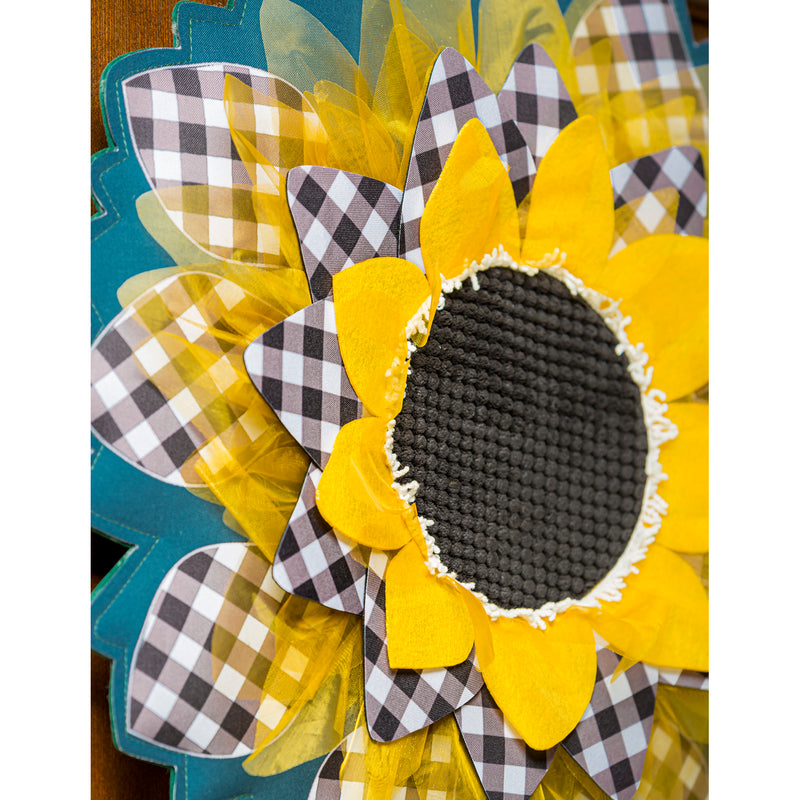 Sunflower with Checks Door Décor,2dhb2290