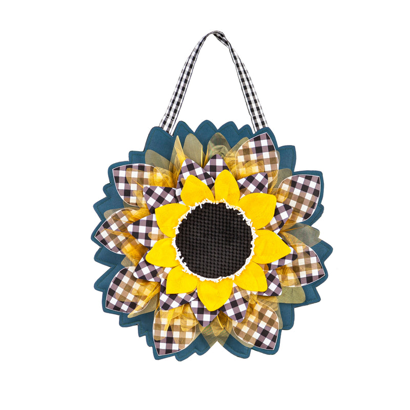 Sunflower with Checks Door Décor,2dhb2290