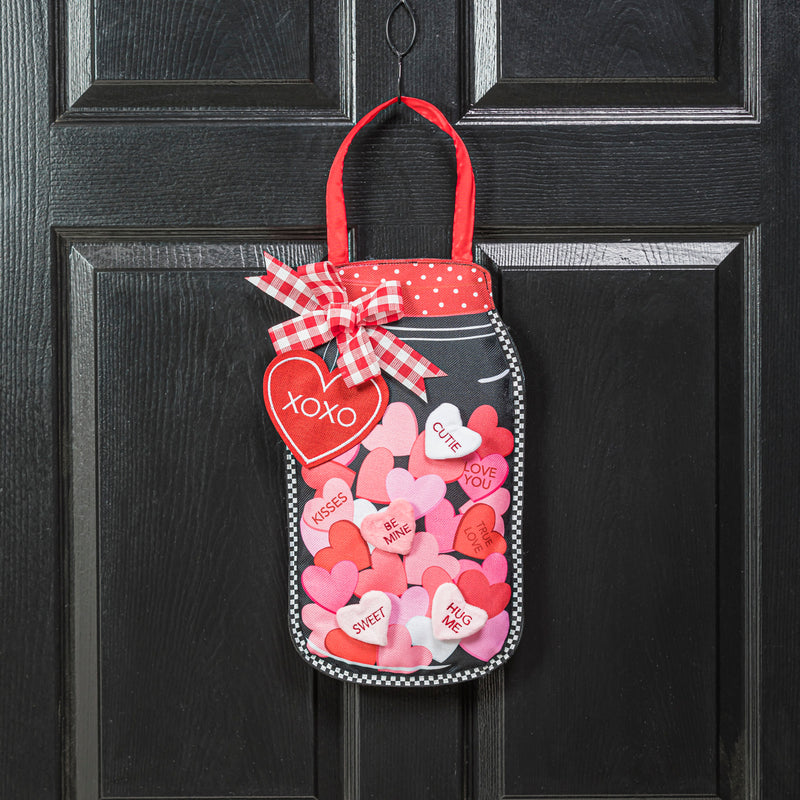 Mason Jar of Hearts Door Décor,2dhb2368