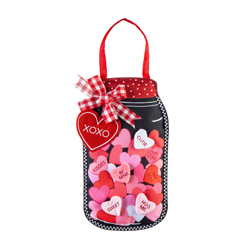 Mason Jar of Hearts Door Décor,2dhb2368