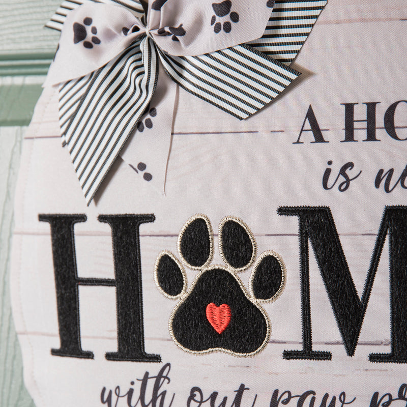 Evergreen Door Decor,Paw Prints Door Décor,0.25x16x16 Inches