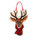 Reindeer with Scarf Hooked Door Decor,2dhb2423