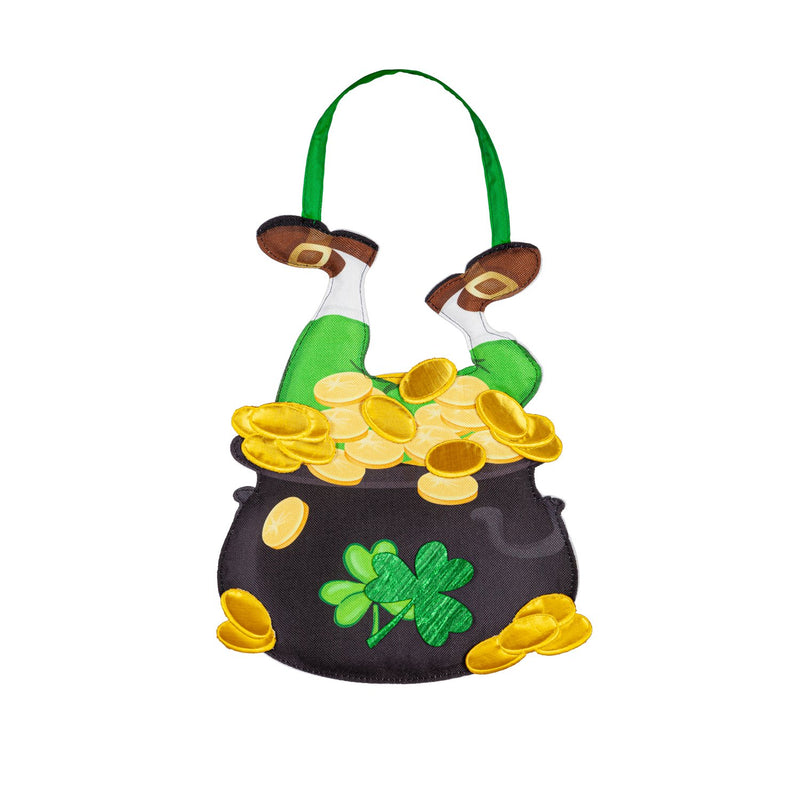 Leprechaun In Pot Door Décor,2dhb2498