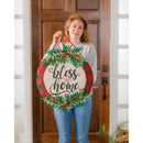 Bless this Home Plaid Door Decor,2dhbe1804