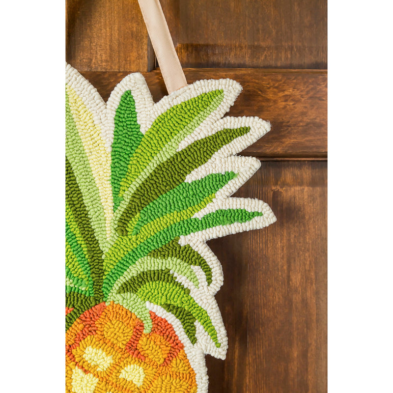 Evergreen Door Decor,Pineapple Hooked Door Décor,14x0.6x20 Inches