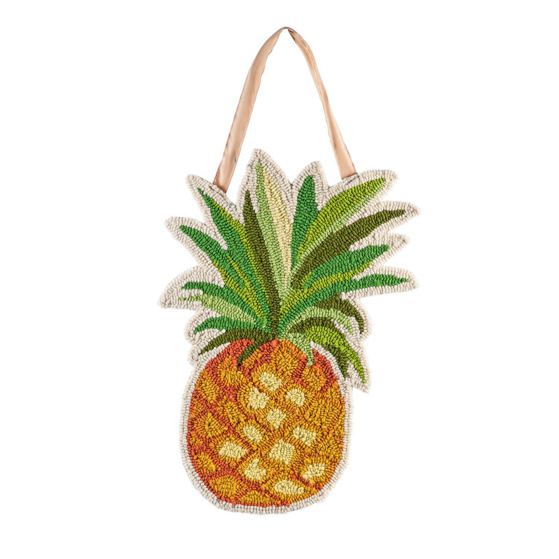 Evergreen Door Decor,Pineapple Hooked Door Décor,14x0.6x20 Inches