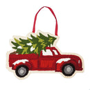Christmas Tree Truck Hooked Door Decor,2dhp1606