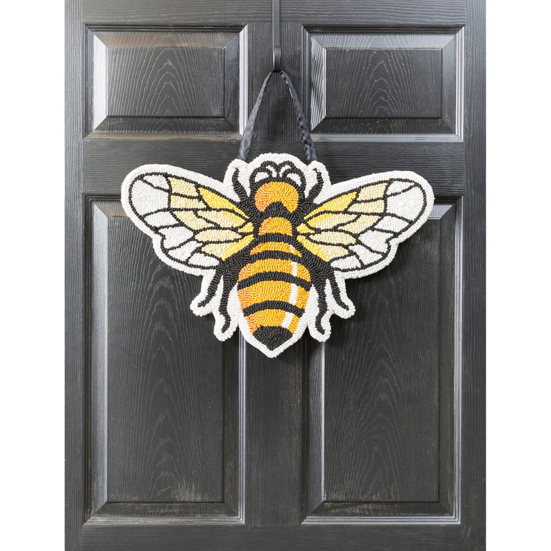 Evergreen Flag Bee Hooked Door Décor Durable and Well Made Home and Garden Décor for Lawn Patio Yard