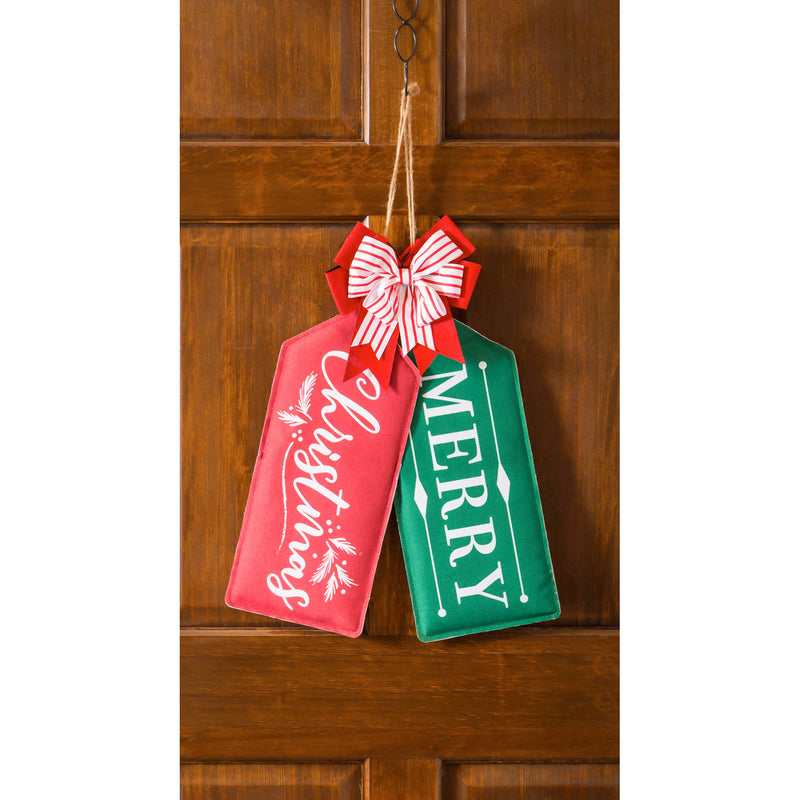 Merry, Happy Reversible Door Tag,2dt1783fb