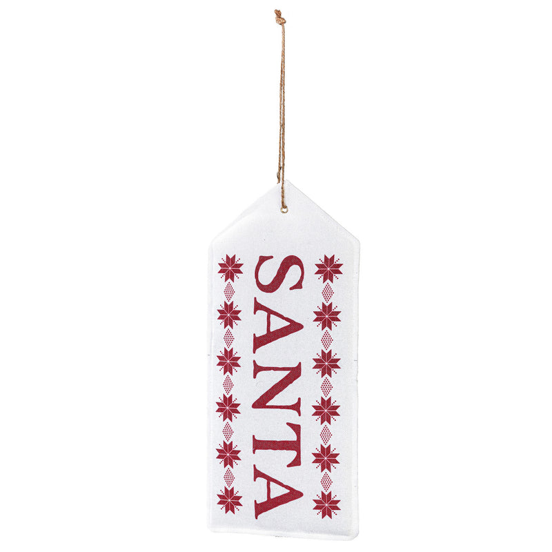 Santa, Naughty Reversible Door Tag,2dt1784fb