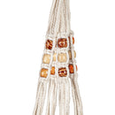 Olivia Fabric Planter with Macrame Holder, Ochre,2fp043