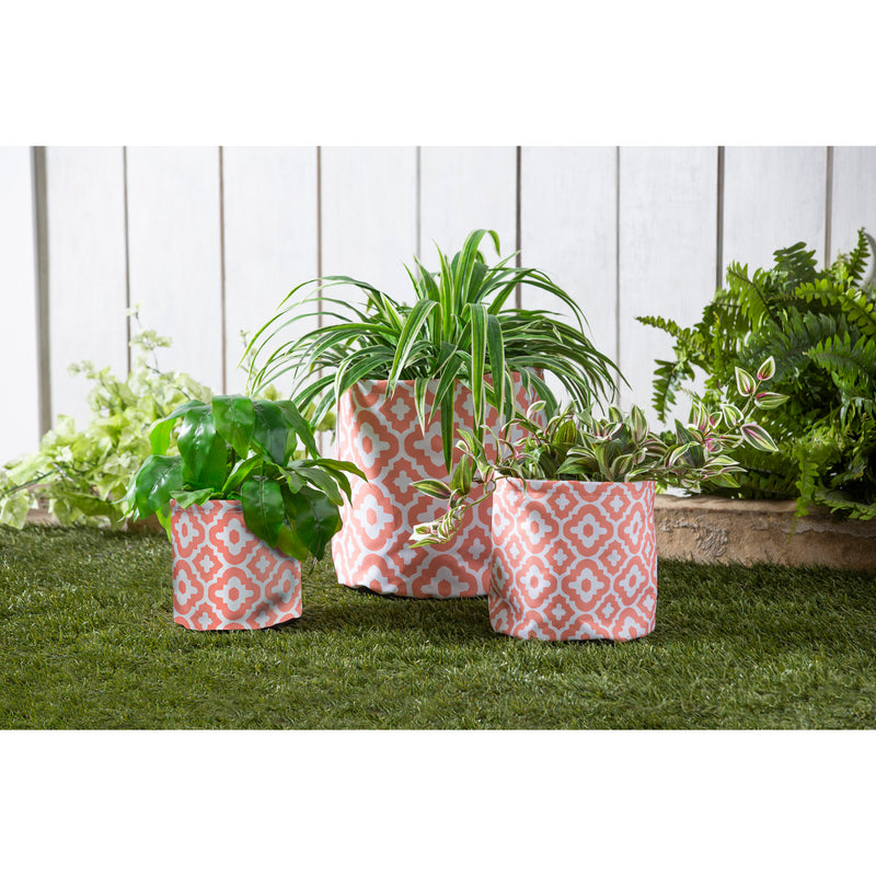Floral Essence Round Fabric Planters,2fp7022