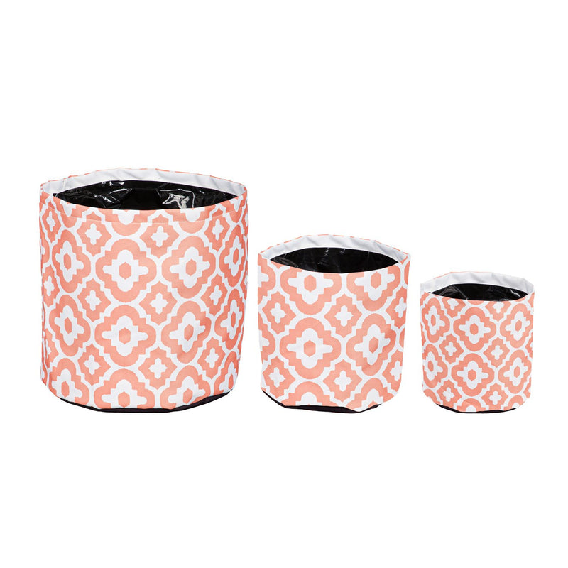 Floral Essence Round Fabric Planters,2fp7022