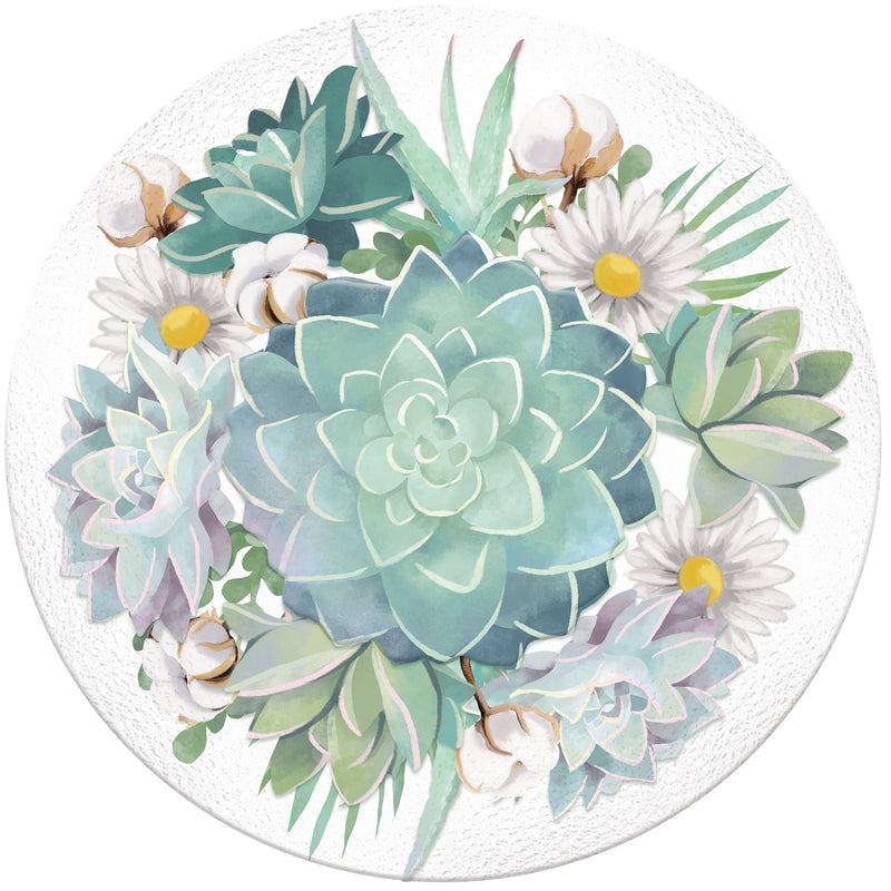 16" Glass Bird Bath w/Stand, Harvest Succulents,2gb1210