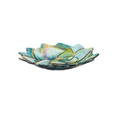 18" Hand Painted and Embossed Shaped Bird Bath, Succulent,2gb6966