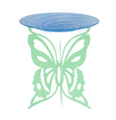 Laser Cut Bird Bath Stand with Glass Embossed Bird Bath Set, Butterfly,2gb7001ecm
