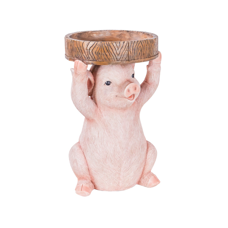 Pig Resin Birdbath,2gb7023