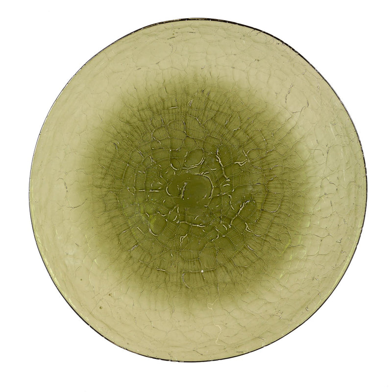 16" Crackled Glass Bird Bath,2gb7100