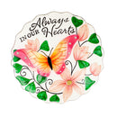 16" Flowers & Butterfly Memorial Bird Bath,2gb7102