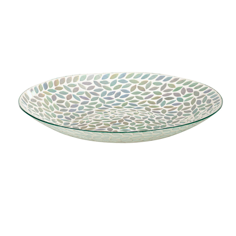 18" Mosaic Iridescent Bird Bath,2gb7114