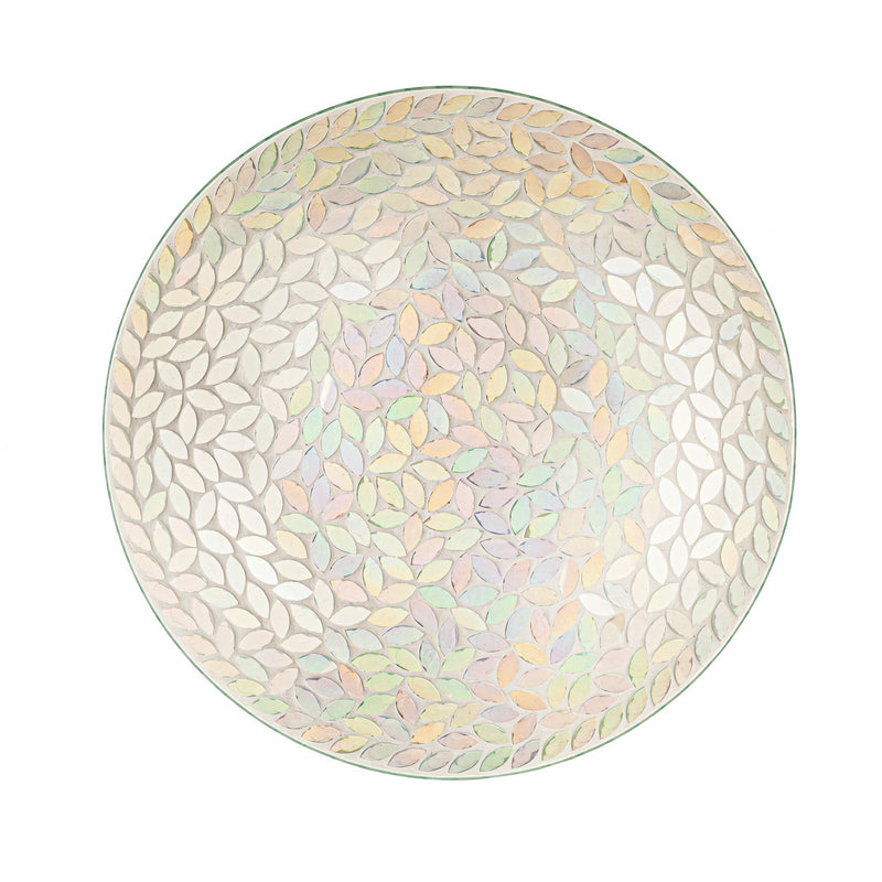 18" Mosaic Iridescent Bird Bath,2gb7114