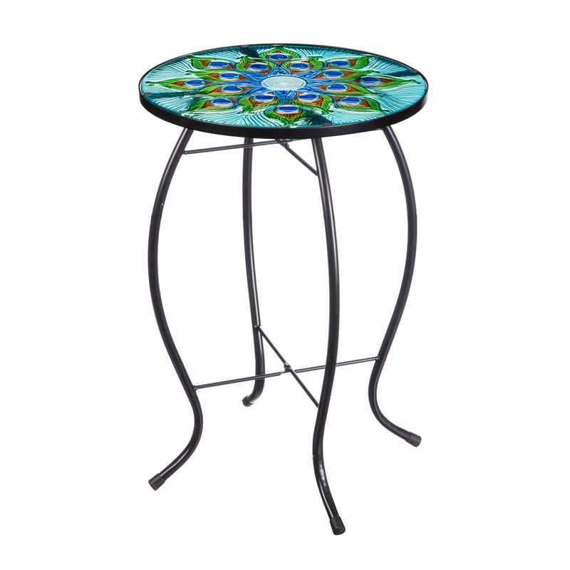 Glass Table, Peacock,2gm401