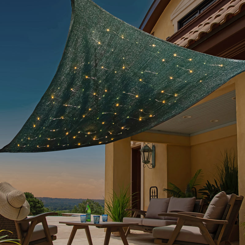 Evergreen Flag,10' x 6.5' LED Rectangle Solar Sail,0.2x118x79 Inches