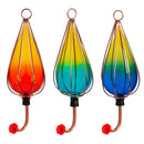 Ombre Art Glass Hummingbird Feeder, Set of 3,2hf343