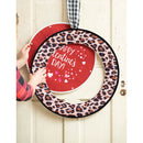 Animal Print Check Sassafras Switchable Door Decor Frame,2idf1819