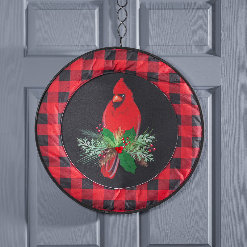 Red and Black Buffalo Check Sassafras Switchable Door Décor Frame,2idf2321