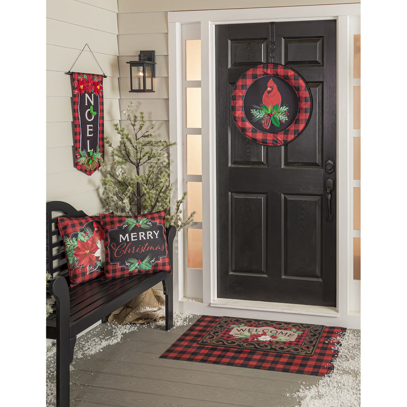 Red and Black Buffalo Check Sassafras Switchable Door Décor Frame,2idf2321