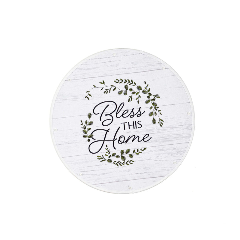 Bless This Home Sassafras Switchable Door Décor Insert, 19"x0.15"x19"inches
