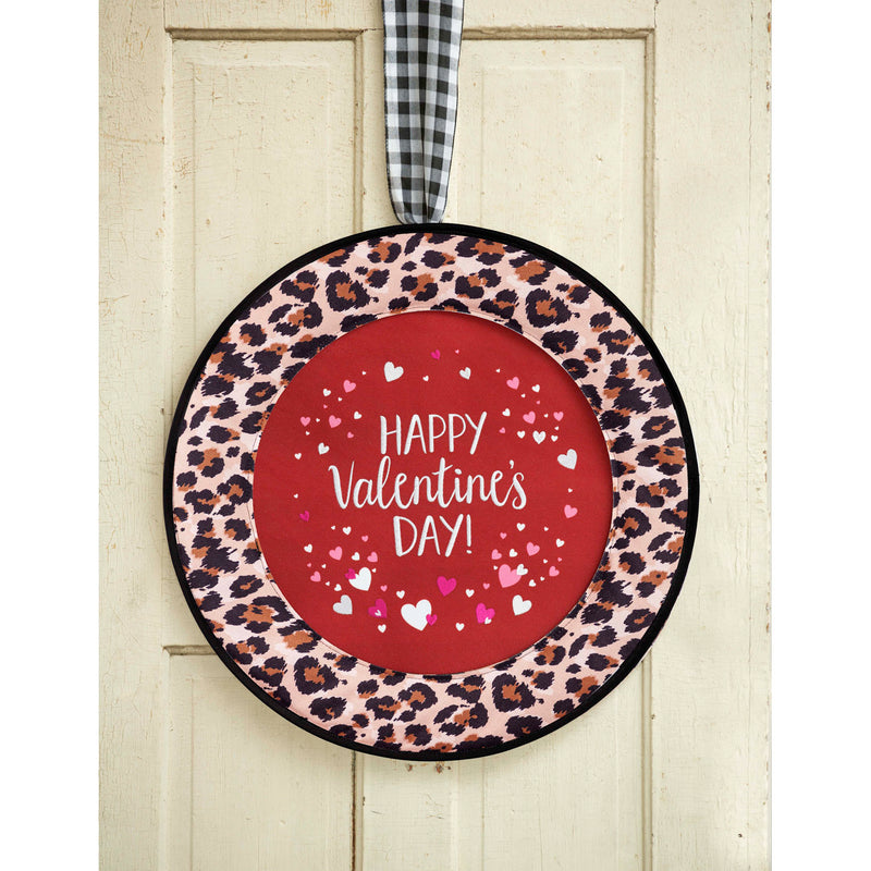 Happy Valentine's Day Sassafras Switchable Door Décor Insert, 19"x0.15"x19"inches