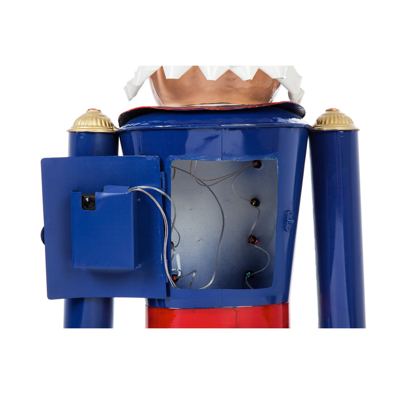 Evergreen 50"H Battery Operated Metal Uncle Sam Garden Statuary, 50.5'' x 9.9'' x 9.9'' inches