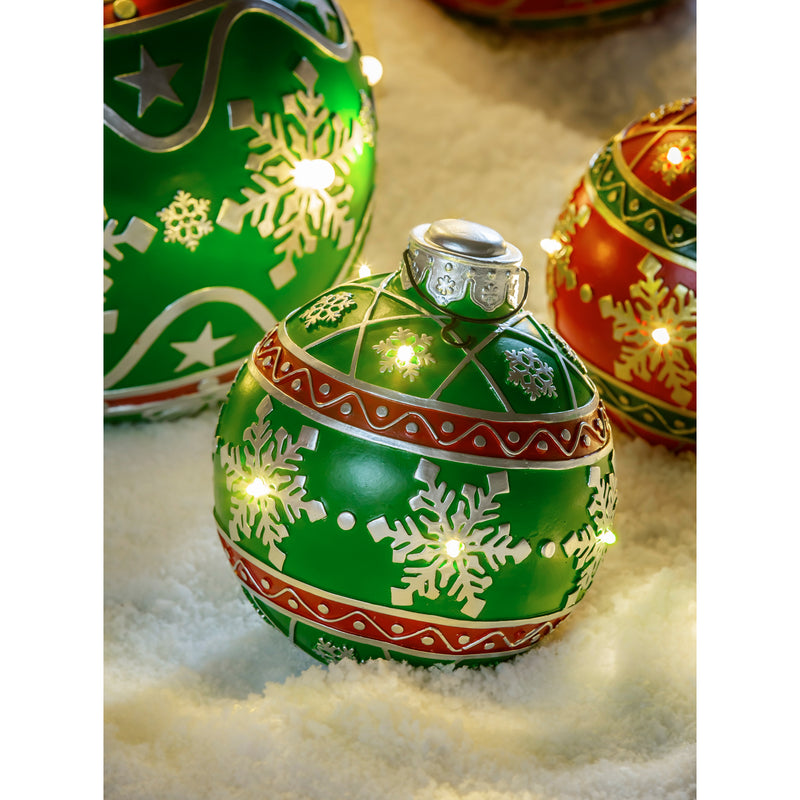 Evergreen 8" Battery Operated Ornament Outdoor Ornament, Green, 8.7'' x 1.7'' x 1.7'' inches