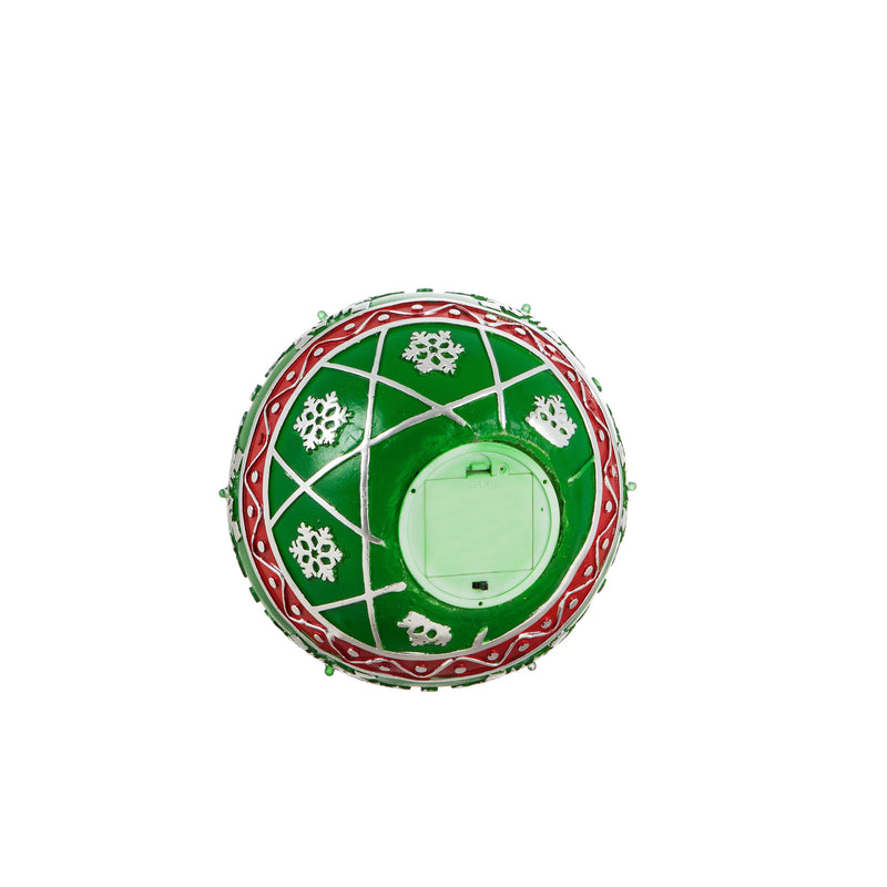 Evergreen 8" Battery Operated Ornament Outdoor Ornament, Green, 8.7'' x 1.7'' x 1.7'' inches