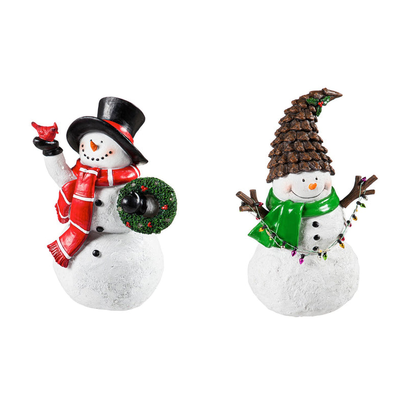 10"H LED Battery Operated Holiday Snowman, 2 ASST., 6.1"x4.72"x9.84"inches