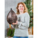 Fire Flame Battery Operated Morrocan Die Cut Lanter, Large,2la1786