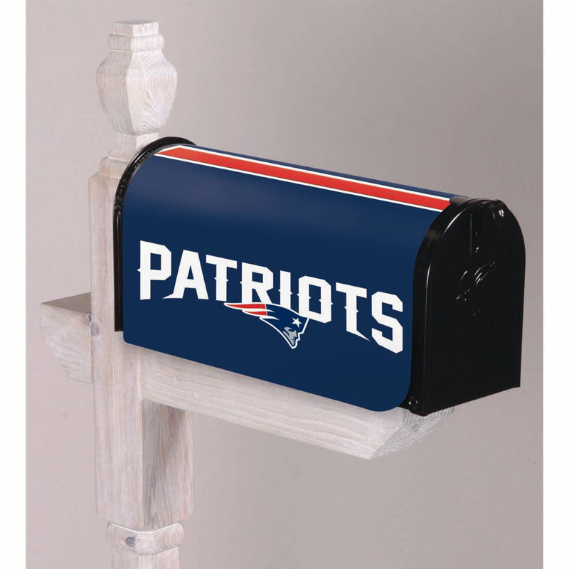 Evergreen Mailbox Cover,New England Patriots, Mailbox Cover,18x0.2x21 Inches