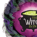 Witch with Dangle Legs Lighted Deco Mesh Door Decor,2msh2581bl