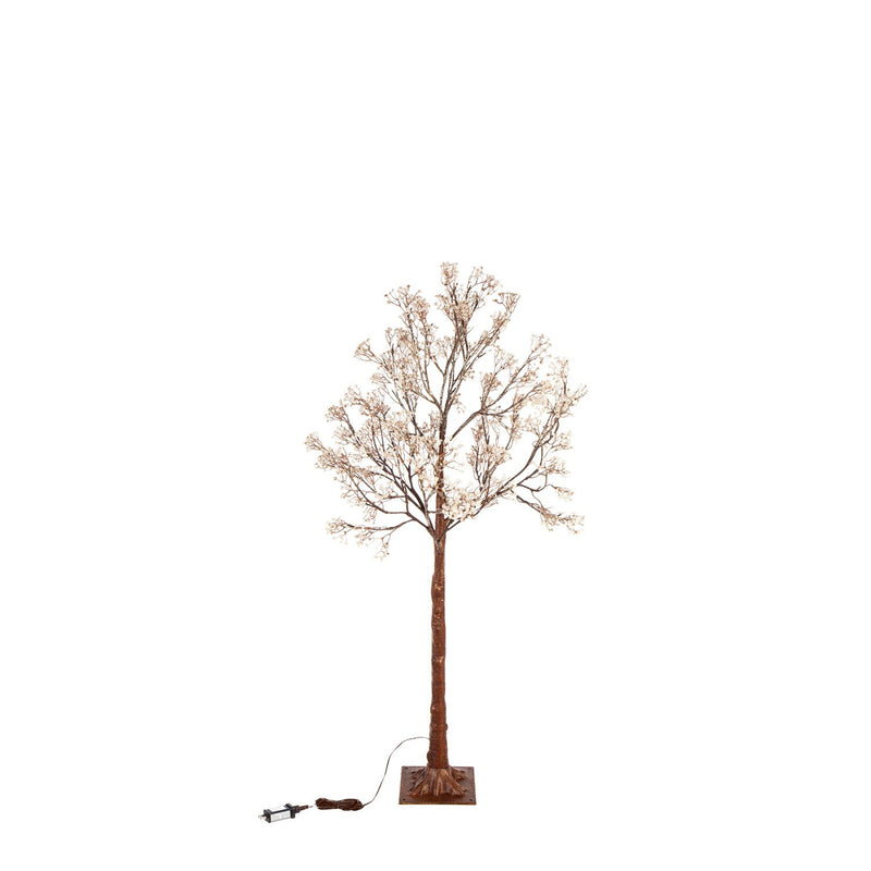 Indoor/Outdoor Electric Lighted Faux Gypsophila Twig Tree, 4' Tall, 7.09"x7.09"x48"inches