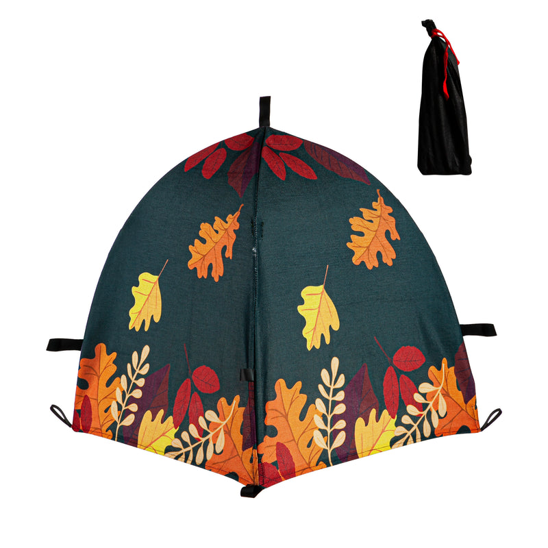 Evergreen Flag,Fall Leaves Tented Plant Cover, 22-inch,20x20x22 Inches