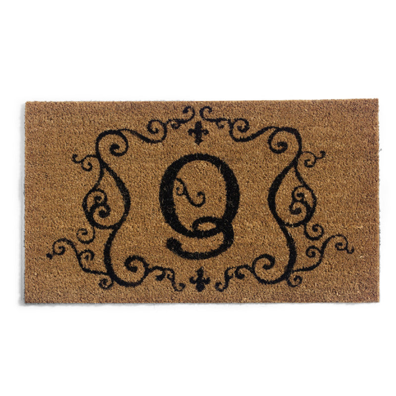 Evergreen Floormat,Coir Insert, Monogram "Q",0.4x28x16 Inches