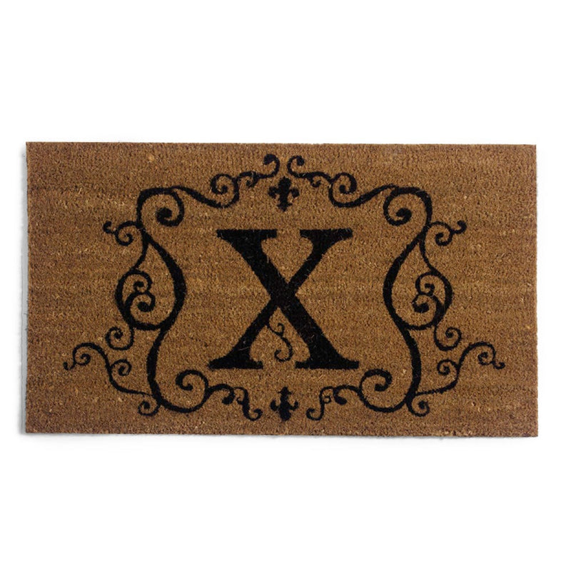 Evergreen Floormat,Coir Insert, Monogram "X",16x28x0.6 Inches