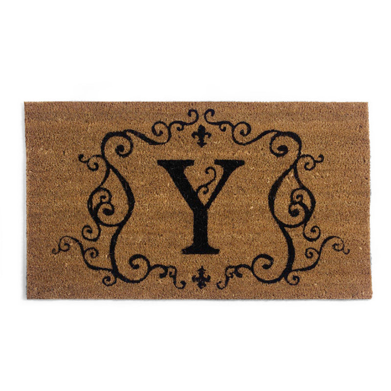 Evergreen Floormat,Coir Insert, Monogram "Y",0.4x28x16 Inches