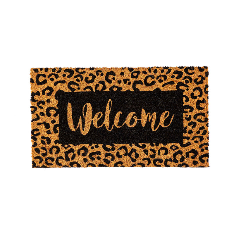 Evergreen Floormat,Animal Print Welcome Coir Mat,28x0.56x16 Inches