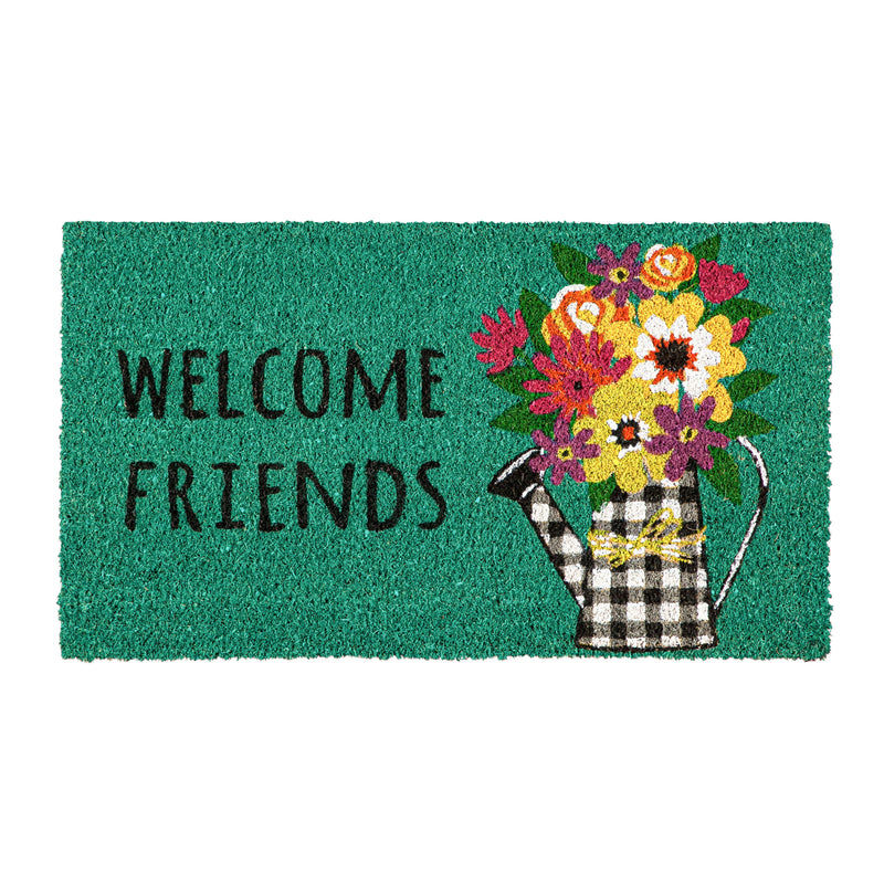 Evergreen Floormat,Buffalo Check Watering Can Coir Mat,28x0.56x16 Inches