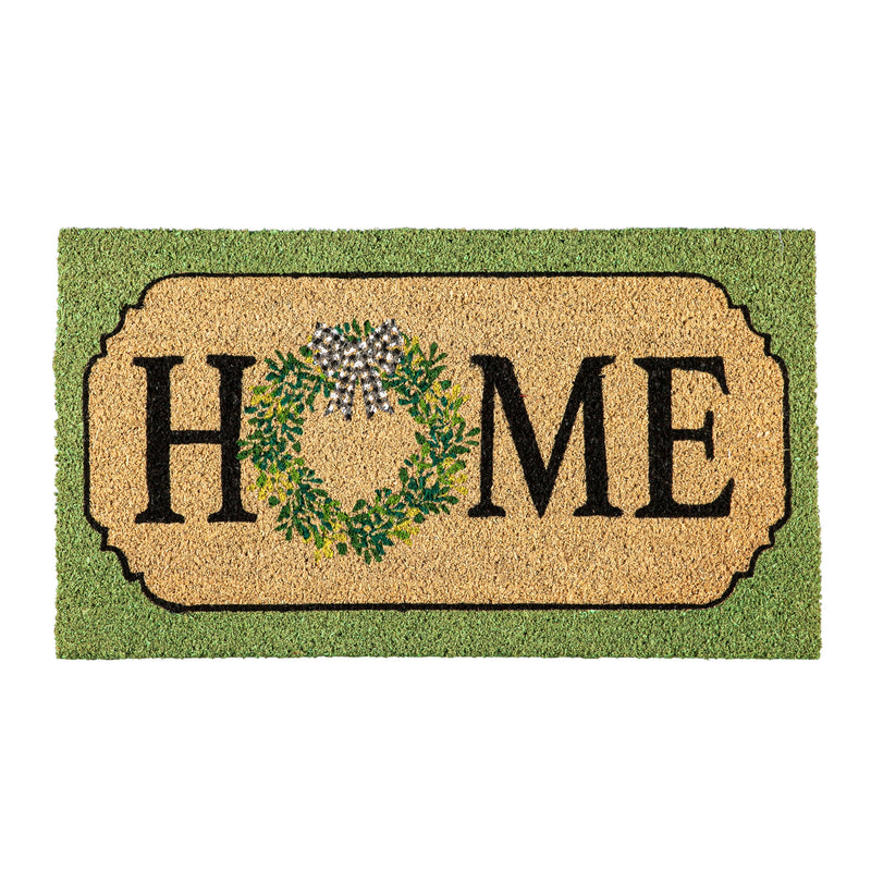 Farmhouse Home Wreath Coir Mat,2rm1107