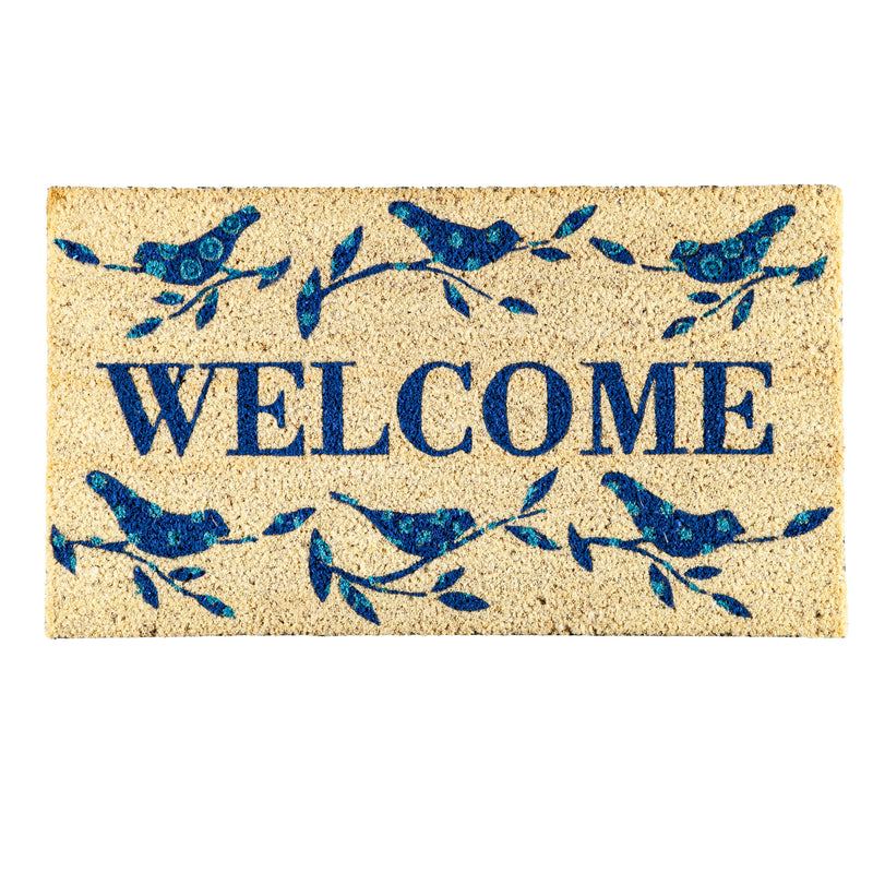 Evergreen Floormat,Welcome Birds Coir Mat,0.56x28x16 Inches